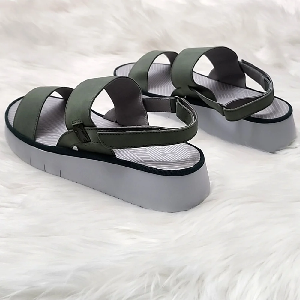 Fly London CURA318FLY Cupido Jade Green Sling-Back Sandals